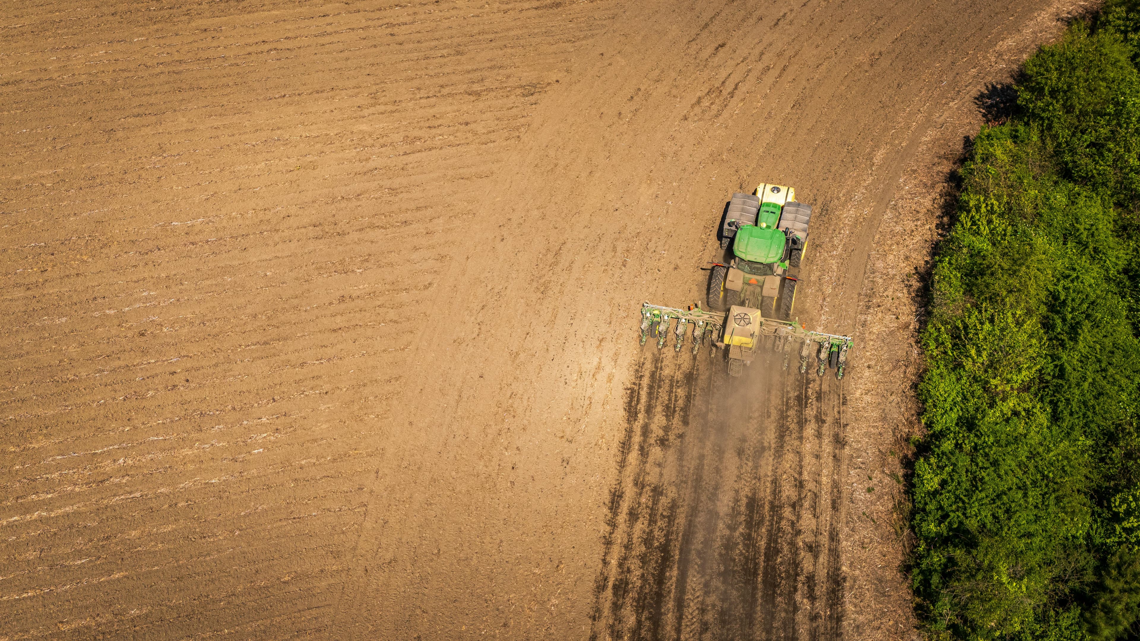 Agriculture field with Crucianelli seeder